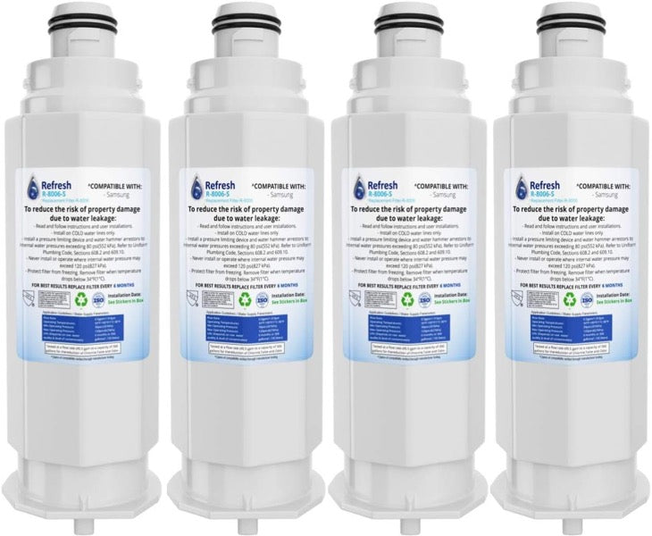Refresh R-8006 Replacement Refrigerator Water Filter for  Samsung DA97-17376B, DA97-08006C, HAF-QIN, HAF-QIN/EXP, RF23M8070SG, BRF425200AP and more!